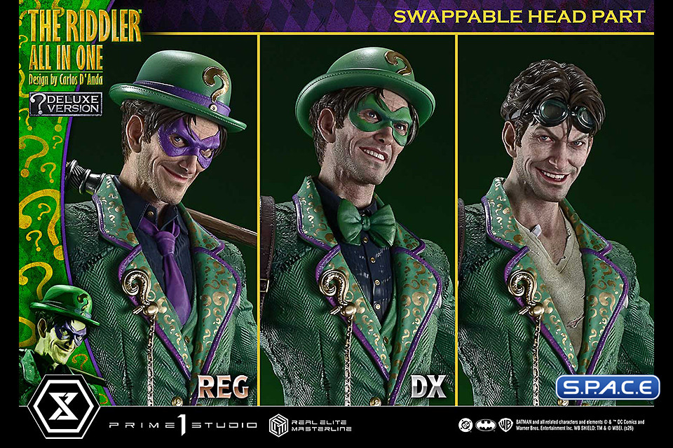 1/3 Scale The Riddler �All In One� Deluxe Real Elite Masterline Statue - Bonus Version (DC Comics)