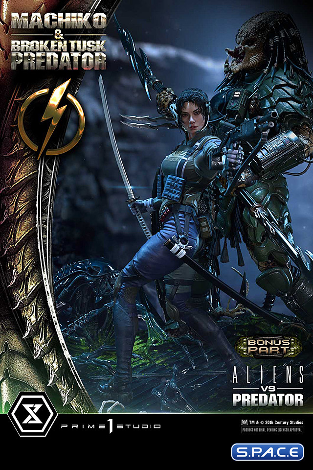1/4 Scale Machiko & Broken Tusk Predator Ultimate Premium Masterline Statue - Deluxe Bonus Version (Alien vs. Predator)