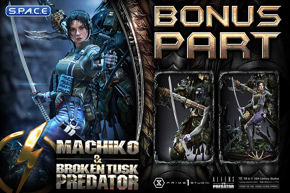 1/4 Scale Machiko & Broken Tusk Predator Ultimate Premium Masterline Statue - Deluxe Bonus Version (Alien vs. Predator)