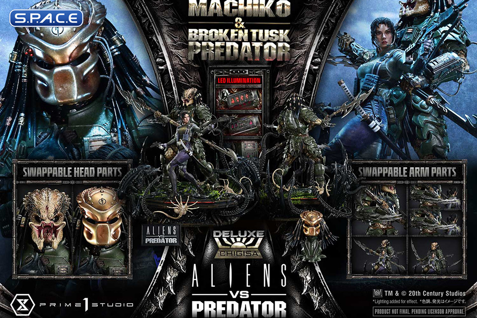 1/4 Scale Machiko & Broken Tusk Predator Ultimate Premium Masterline Statue - Deluxe Bonus Version (Alien vs. Predator)