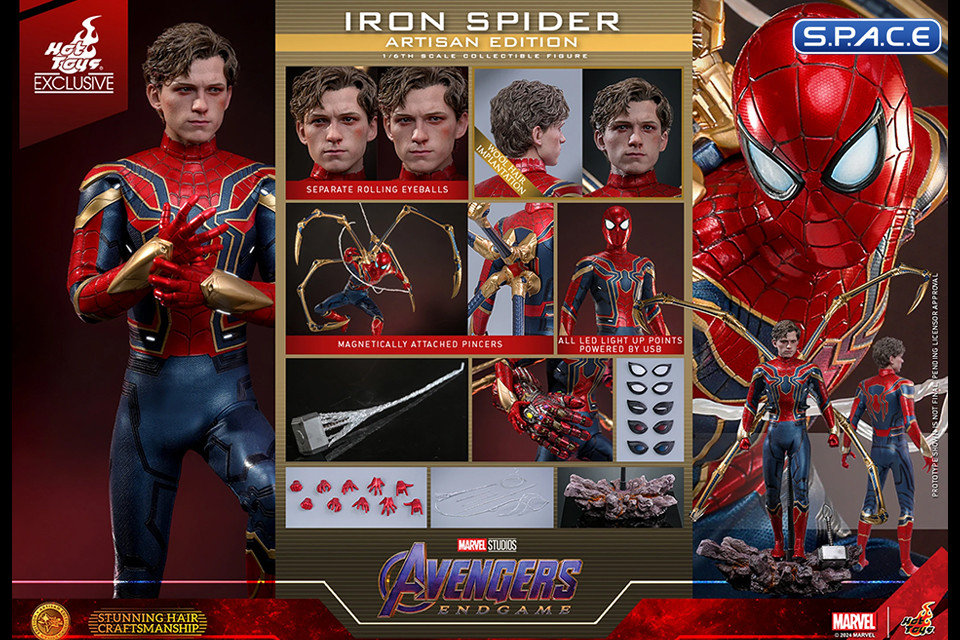 1/6 Scale Iron Spider Movie Masterpiece MMS762AE - Artisan Version (Avengers: Endgame)