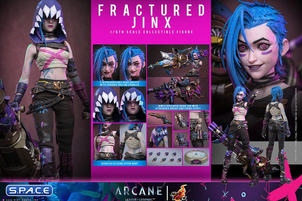 1/6 Scale Fractured Jinx TV Masterpiece TMS183 (Arcane)