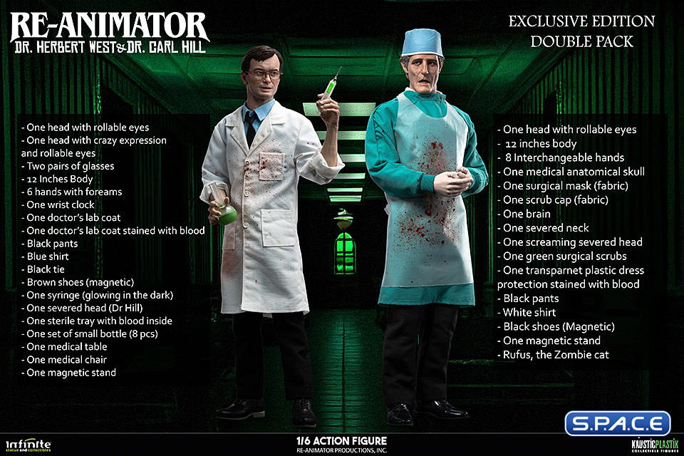 1/6 Scale Herbert West & Dr. Carl Hill Exclusive Double Pack (Re-Animator)