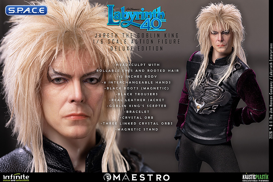 1/6 Scale Jareth the Goblin King Maestro Line - Deluxe Version (Labyrinth)