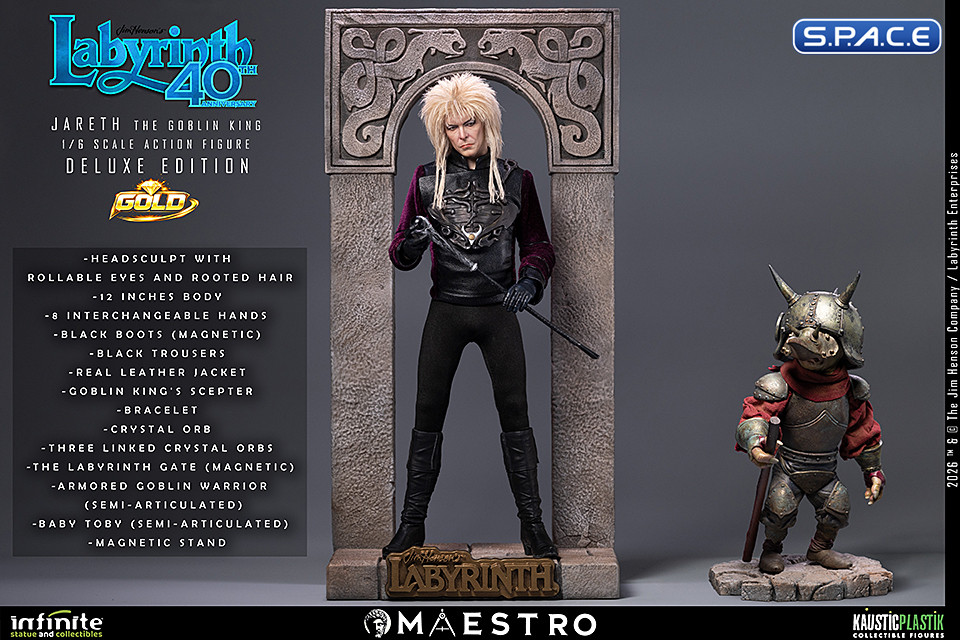 1/6 Scale Jareth the Goblin King Maestro Line - Deluxe Gold Version (Labyrinth)