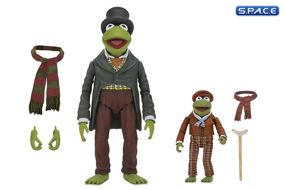 Ultimate Kermit as Bob Cratchit & Robin as Tiny Tim 2-Pack (The Muppet Christmas Carol)