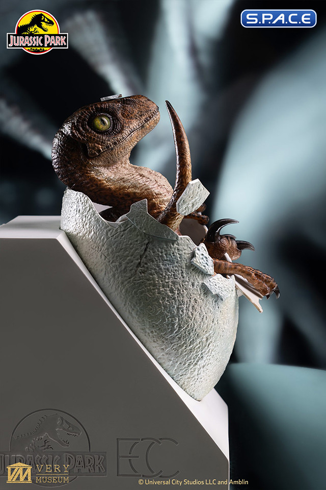 Velociraptor Egg Hatching Statue (Jurassic Park)