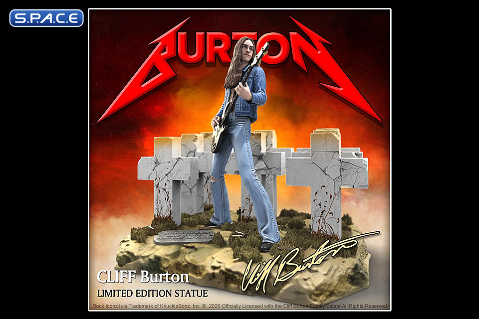 Cliff Burton Rock Iconz Statue - Version 3 (Metallica)