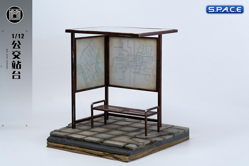 1/12 Scale Bus Stop Diorama Base