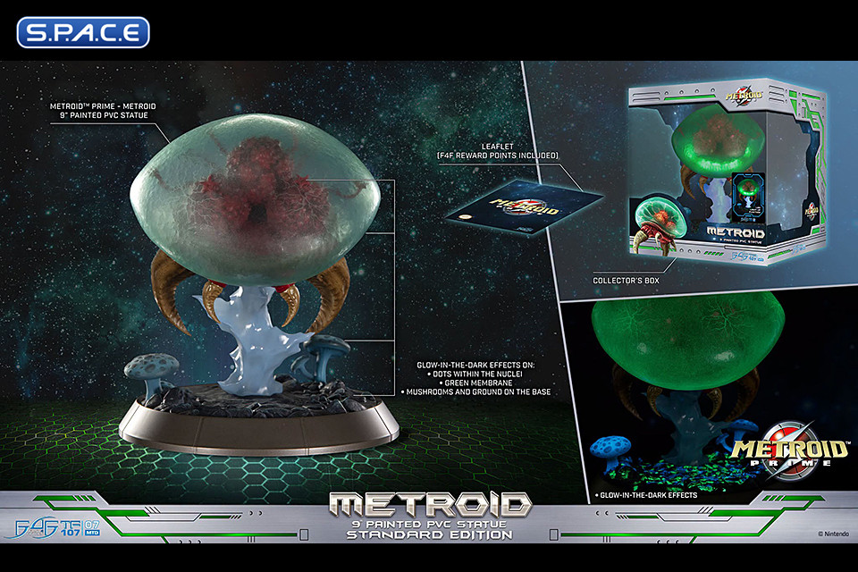 Metroid PVC Statue - Glow in the Dark Version (Metroid Prime)