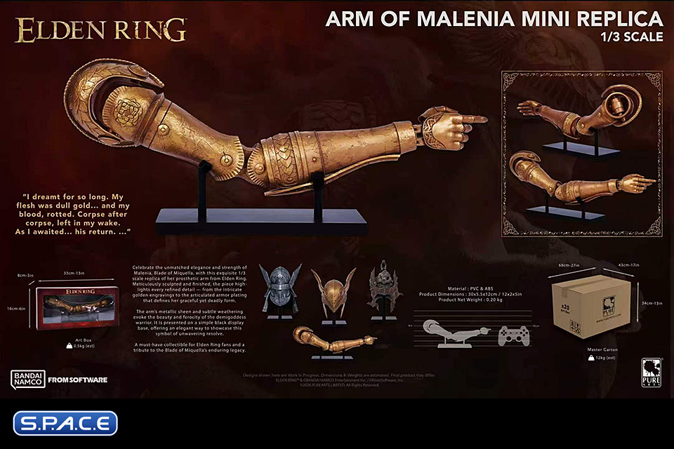 1/3 Scale Arm of Malenia Replica (Elden Ring)