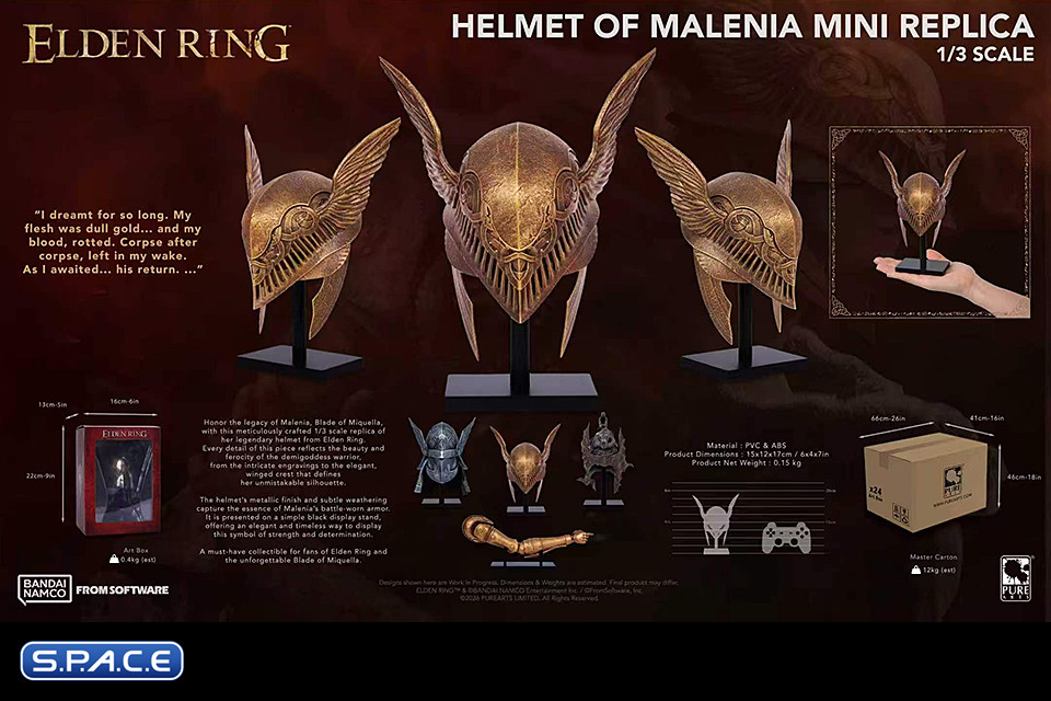 1/3 Scale Helmet of Malenia Replica (Elden Ring)
