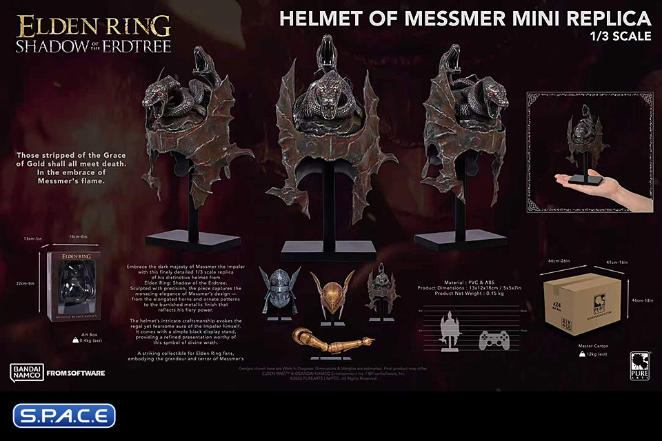 1/3 Scale Helmet of Messmer Replica (Elden Ring Shadow of the Erdtree)