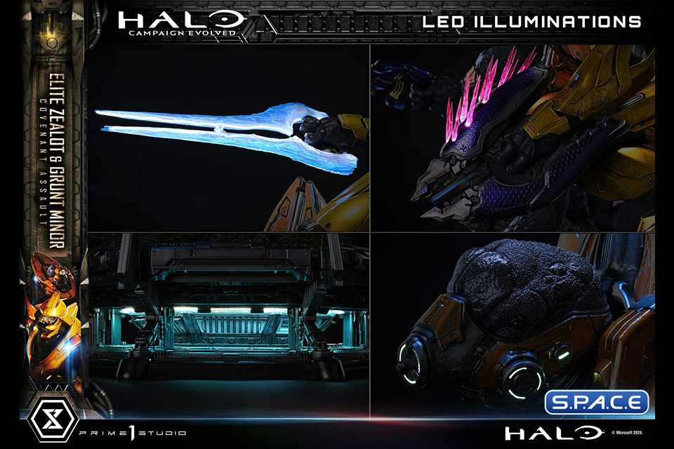 1/4 Scale Elite Zealot & Grunt Minor Covenant Assault Ultimate Premium Masterline Statue - Bonus Version (Halo: Campaign Evolved)