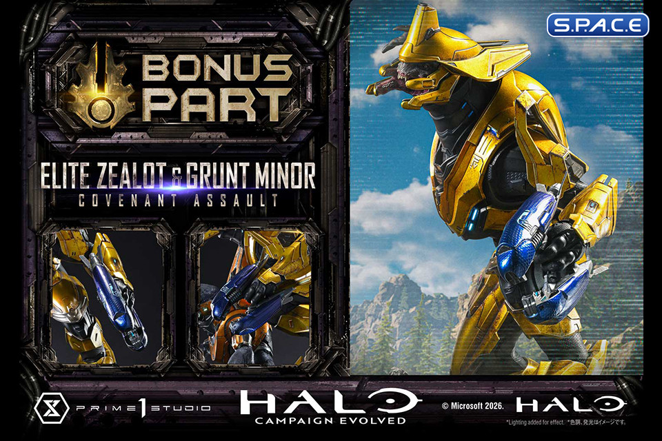 1/4 Scale Elite Zealot & Grunt Minor Covenant Assault Ultimate Premium Masterline Statue - Bonus Version (Halo: Campaign Evolved)