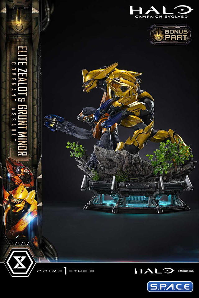 1/4 Scale Elite Zealot & Grunt Minor Covenant Assault Ultimate Premium Masterline Statue - Bonus Version (Halo: Campaign Evolved)