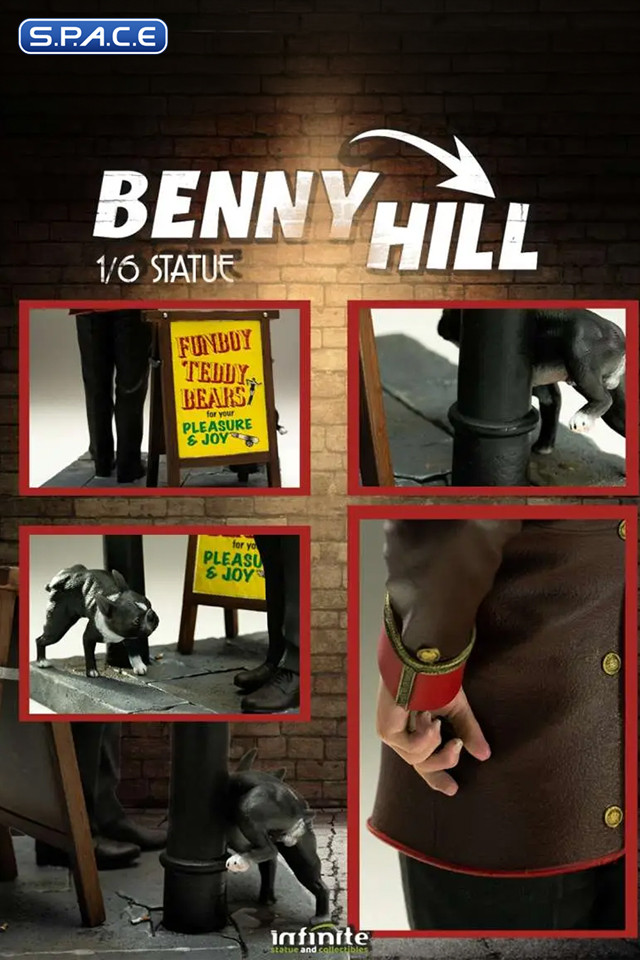 Benny Hill as Fred Scuttle Statue