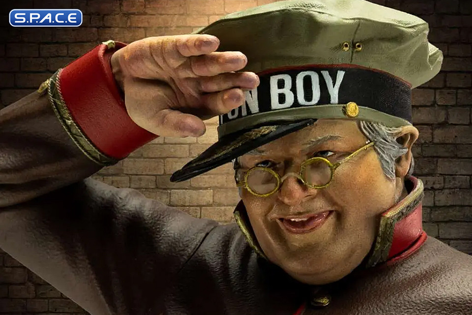 Benny Hill as Fred Scuttle Statue