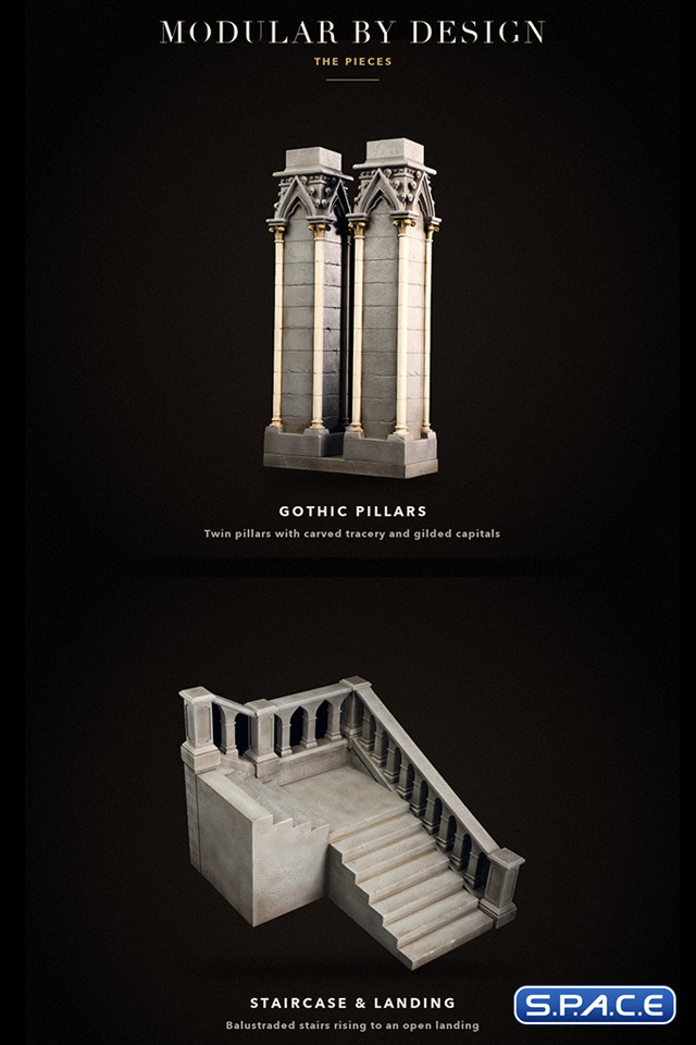 1/12 Gothic Cathedral Staircase Diorama