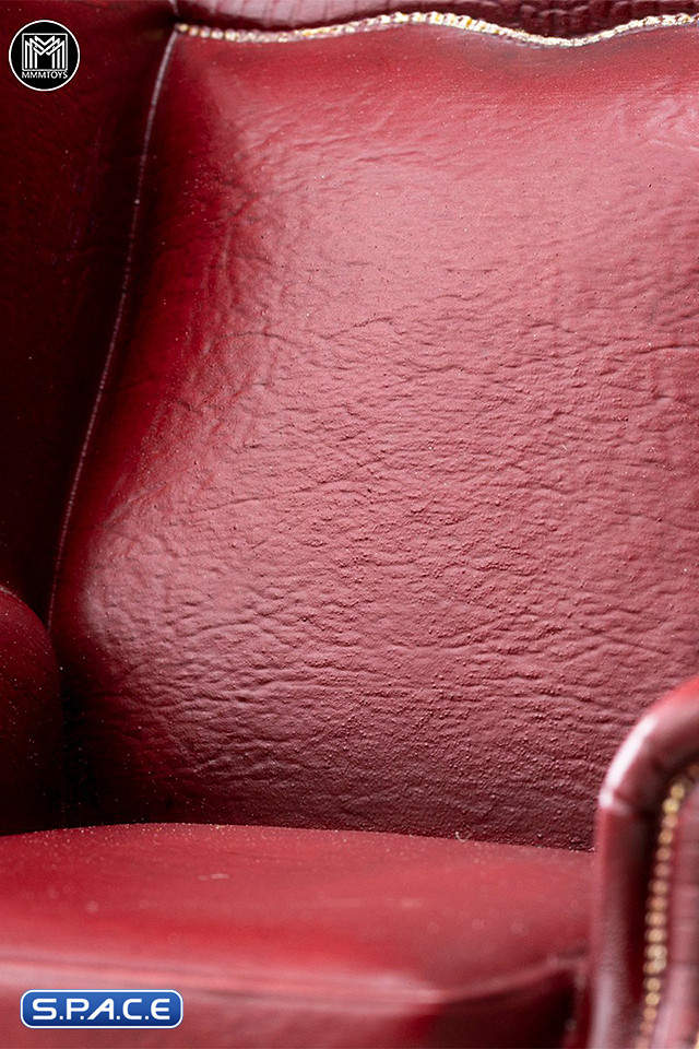 1/12 Scale Burgundy Manor Armchair