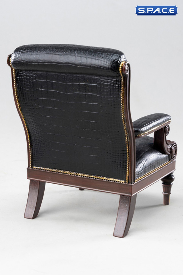 1/12 Scale Black Croc Gentleman Armchair