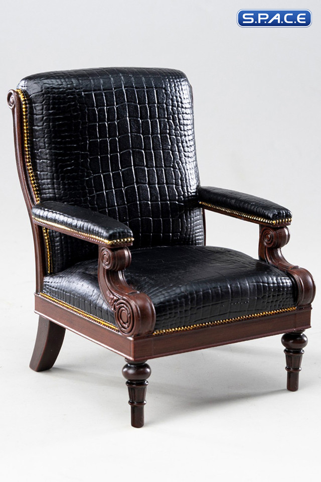 1/12 Scale Black Croc Gentleman Armchair