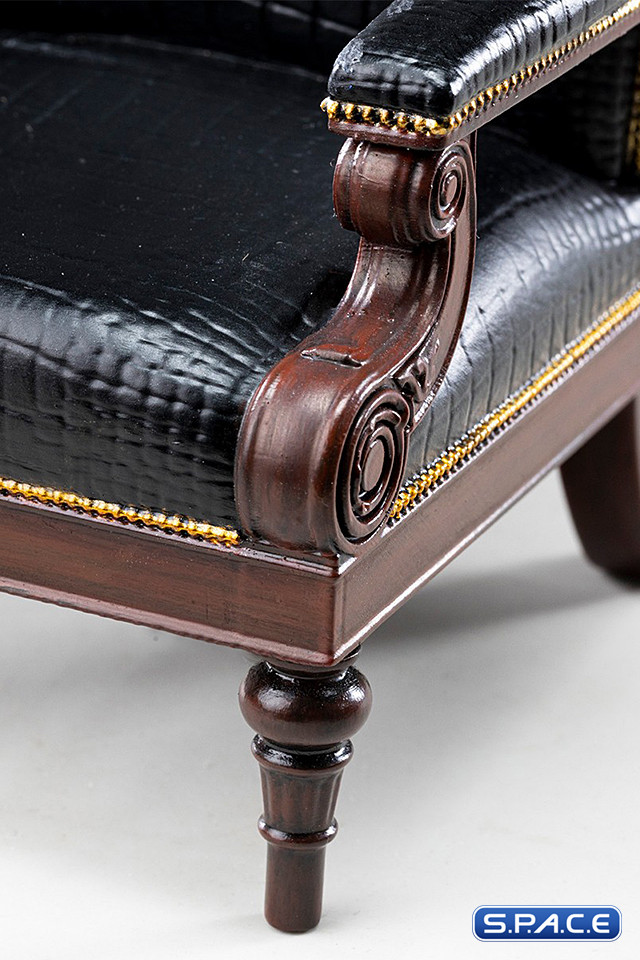 1/12 Scale Black Croc Gentleman Armchair