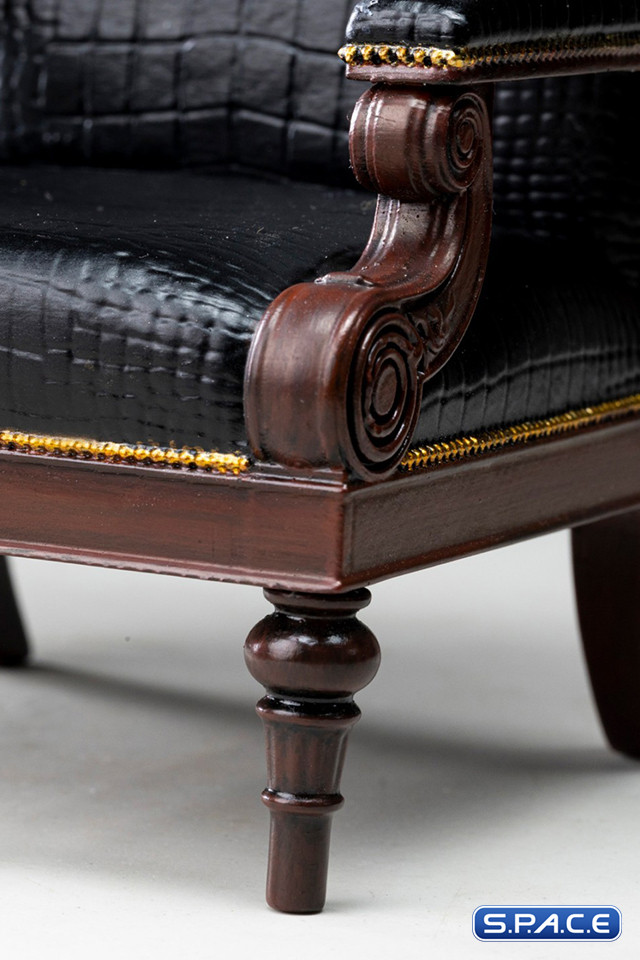 1/12 Scale Black Croc Gentleman Armchair