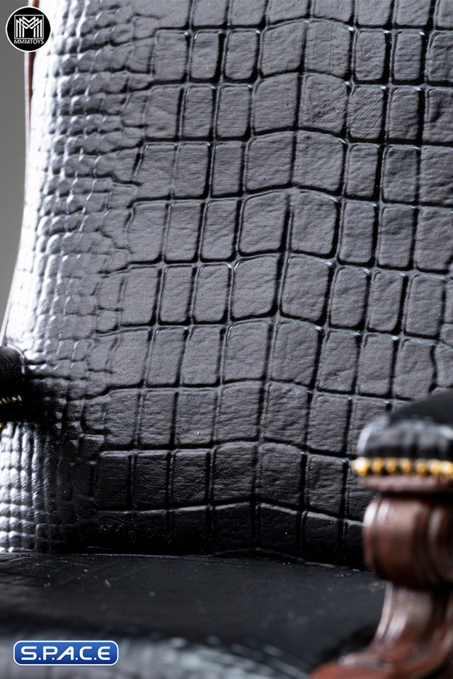 1/12 Scale Black Croc Gentleman Armchair