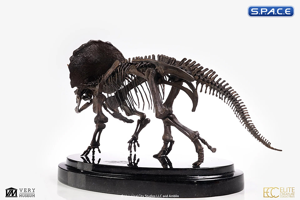 1/24 Scale Triceratops Fossil Skeleton Bronze Statue (Jurassic Park)