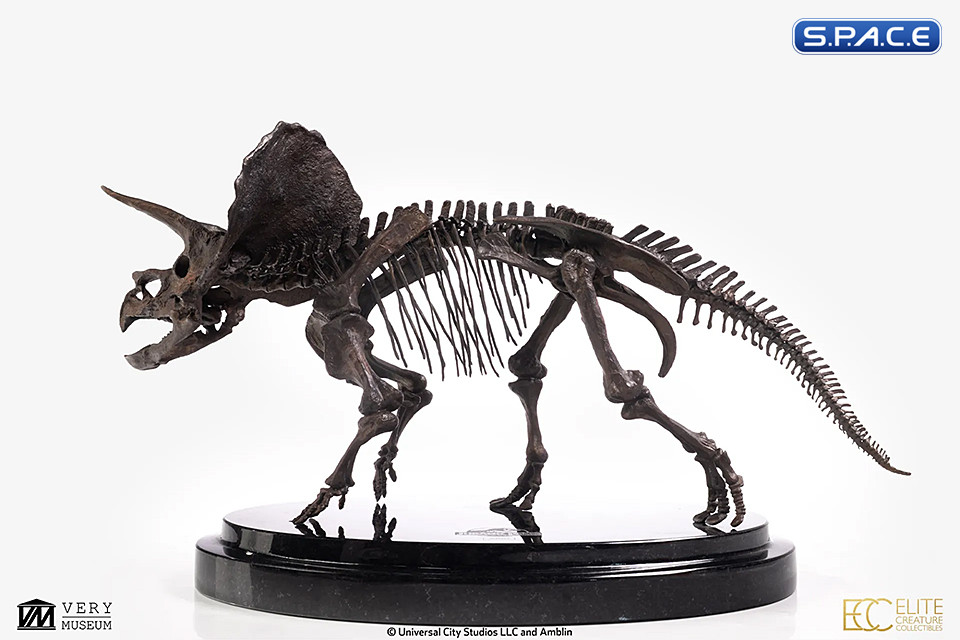 1/24 Scale Triceratops Fossil Skeleton Bronze Statue (Jurassic Park)