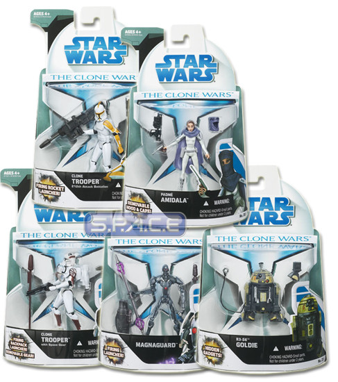 5er Komplettsatz : Clone Wars Wave 4 (Star Wars)