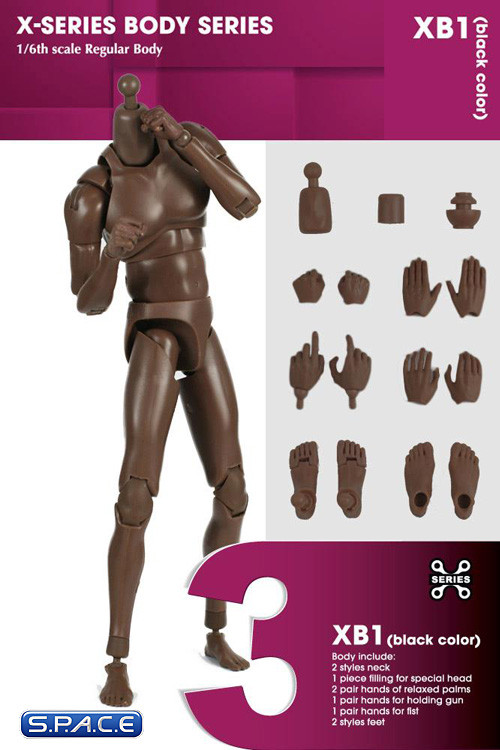 1/6 Scale Regular Body - Black Color XB1 (X-Series Body)