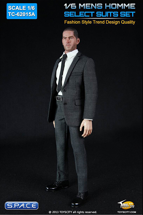 1/6 Scale Mens Homme Select Suits Set 62015-A (Grey)