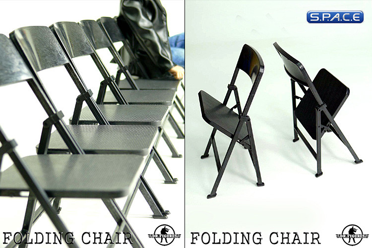 1/6 Scale Folding Chair (black)