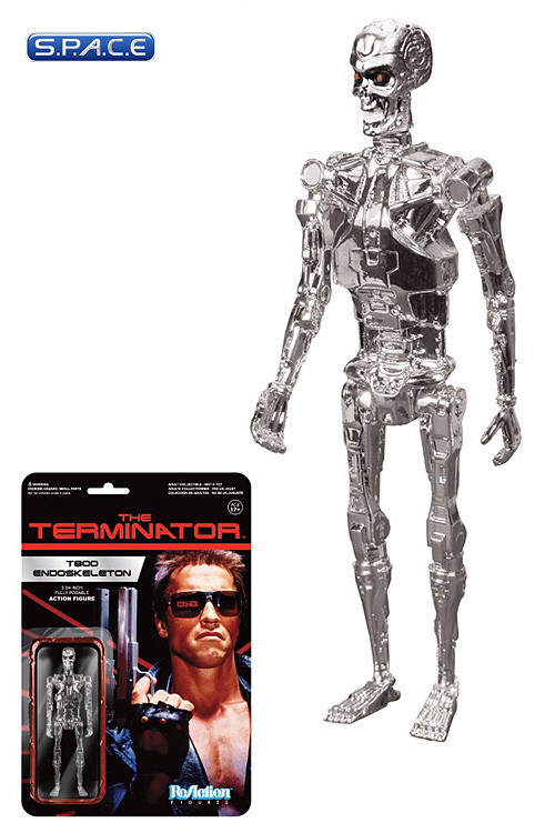 Funko - Terminator Reaction T-800 - Figurina In Vinile Da 10 Cm, Modello Vintage Ispirato Agli Anni '80, Collezionabile In Blister