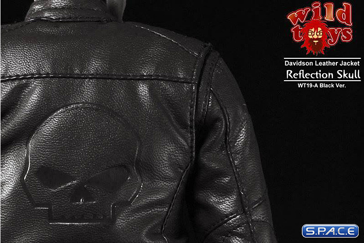 1/6 Scale Davidson Leather Set Reflection Skull (black)