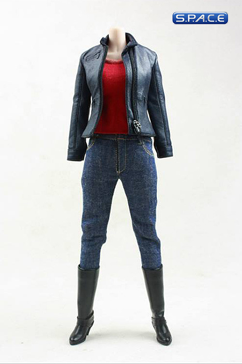 1/6 Scale Female Agent Plainclothes Leather Dress Suit
