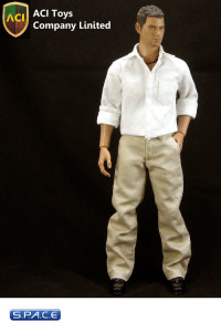 1/6 Scale White Oxford Shirt & Khaki Chino Set
