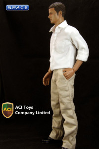 1/6 Scale White Oxford Shirt & Khaki Chino Set