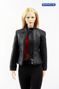 1/6 Scale Modern Women Leather Dress Suit (black Jacket)