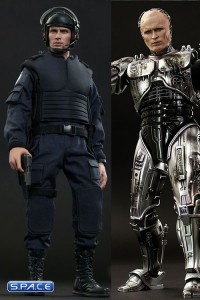 1/6 Scale battle-damaged RoboCop & Alex Murphy Movie Masterpiece Set (RoboCop)