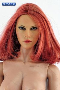 1/6 Scale Black Widow Head (red short hair)