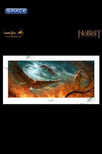 Out of the Fire - Eagles Rescue Art Print (The Hobbit)