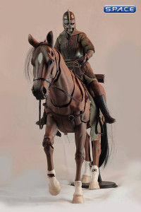 1/6 Scale Brown Horse with light travel saddle set