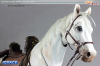 1/6 Scale White Horse with light travel saddle set