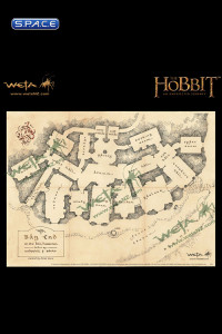 Floor Plan of Bag End - Parchment Art Print (The Hobbit)