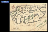 Floor Plan of Bag End - Parchment Art Print (The Hobbit)