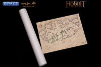 Floor Plan of Bag End - Parchment Art Print (The Hobbit)