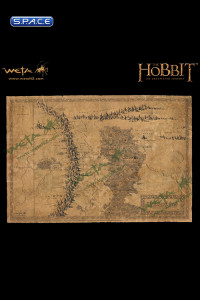 Map of Wilderland - Parchment Art Print (The Hobbit)